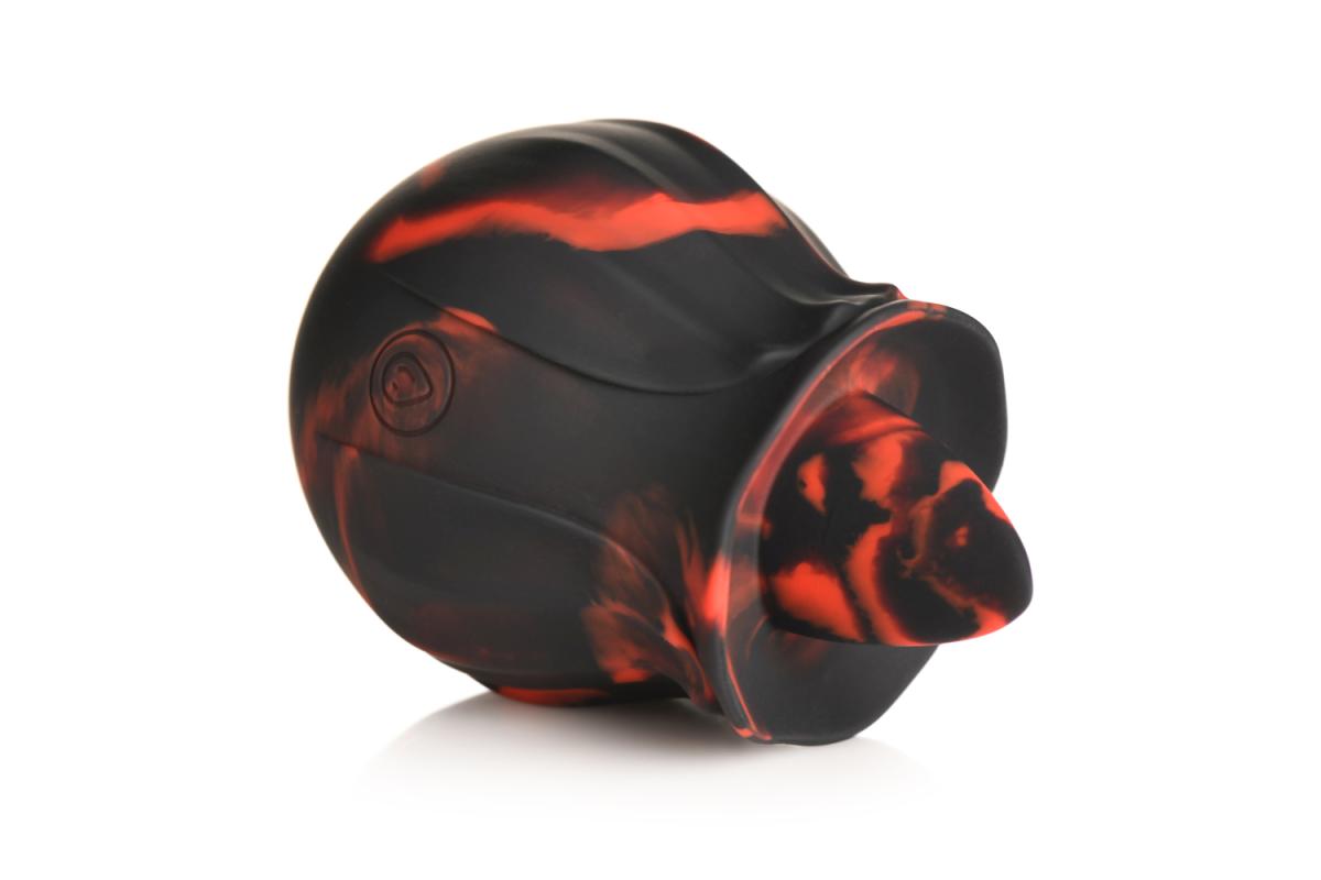 BLOOMGASM - Black Kiss Rimming Rose Vibrator - Red/Black