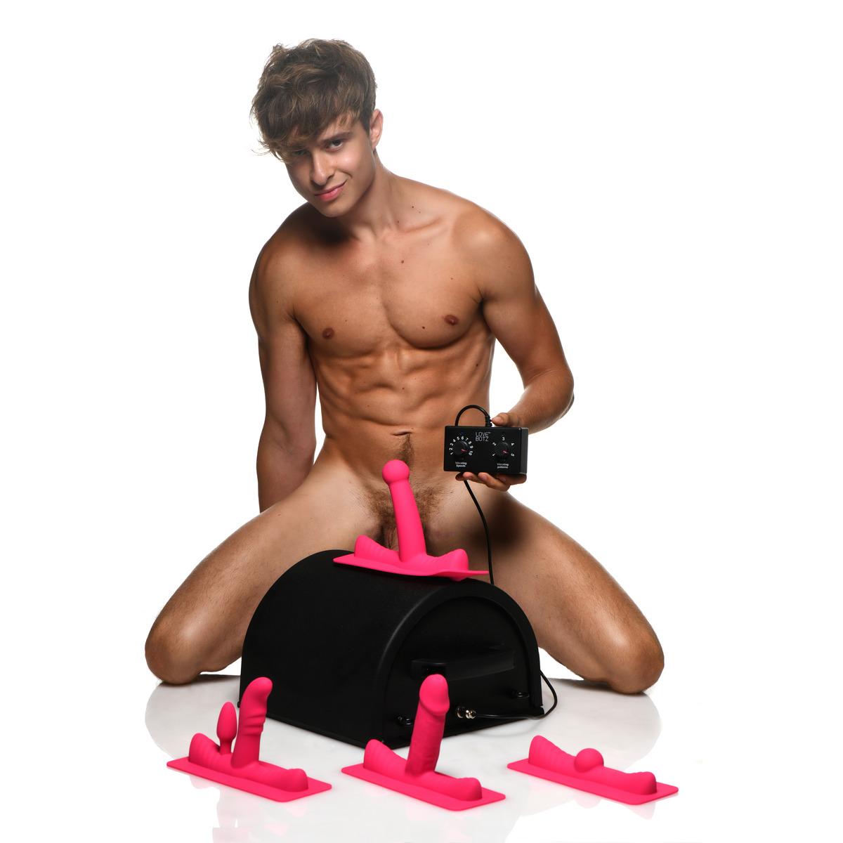 LOVE BOTZ - 50X Saddle Pro Sex Machine with 4 Attachments - Black