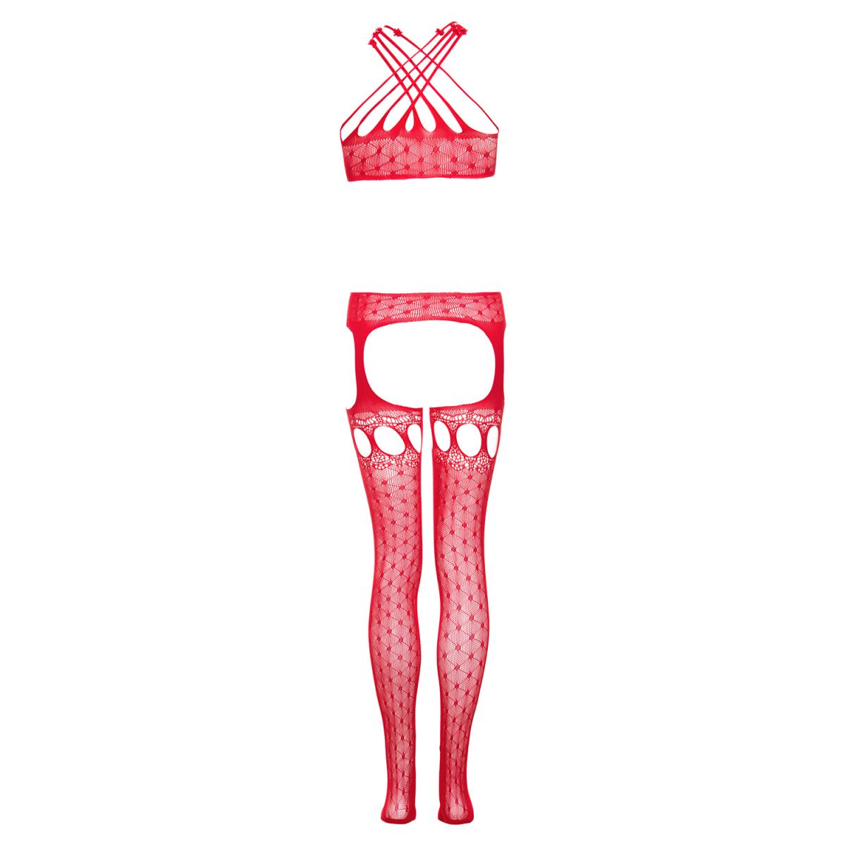Erotic Suspender bodystocking Jasmina- Red