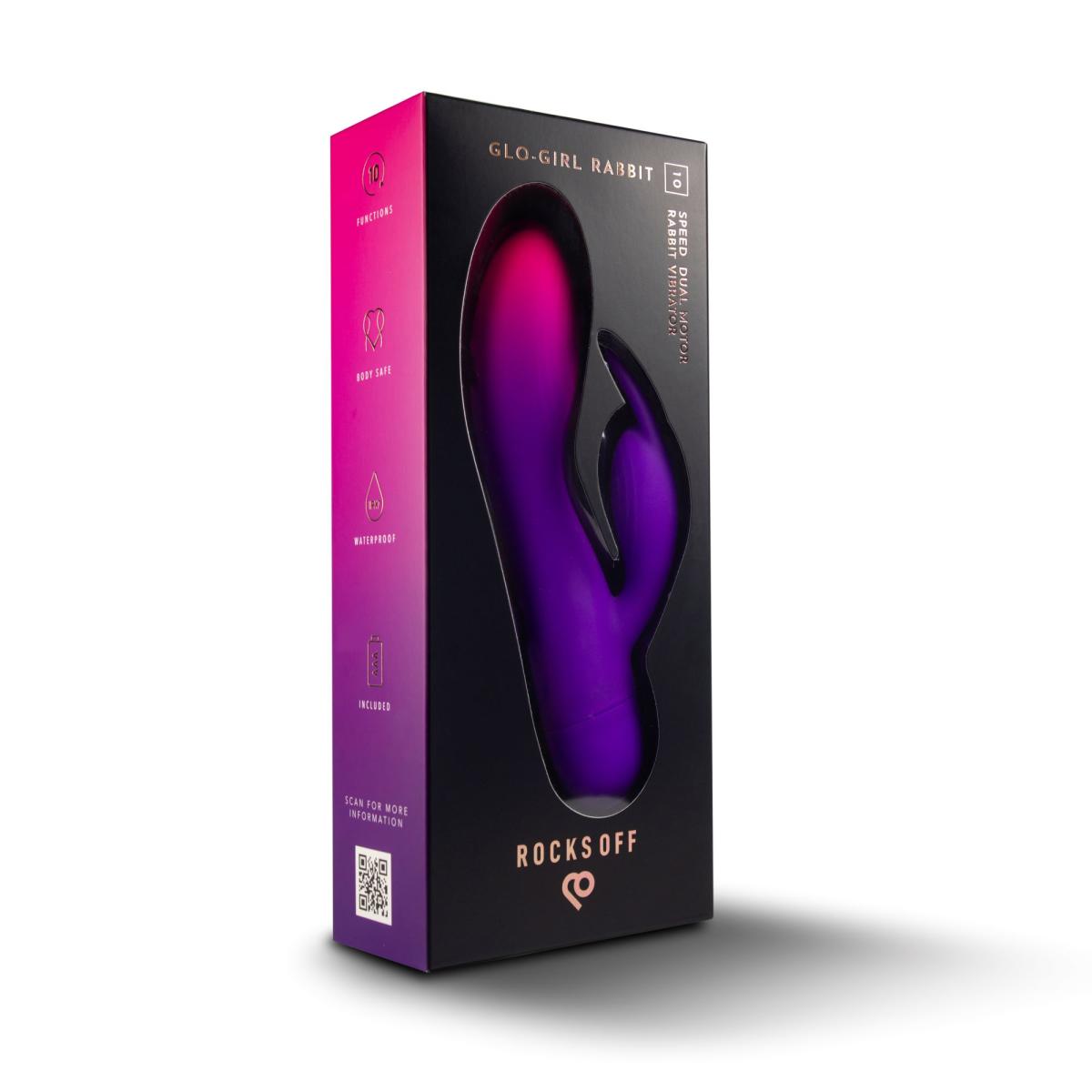 Rocks Off - Glo-Girl Rabbit Vibrator - Purple