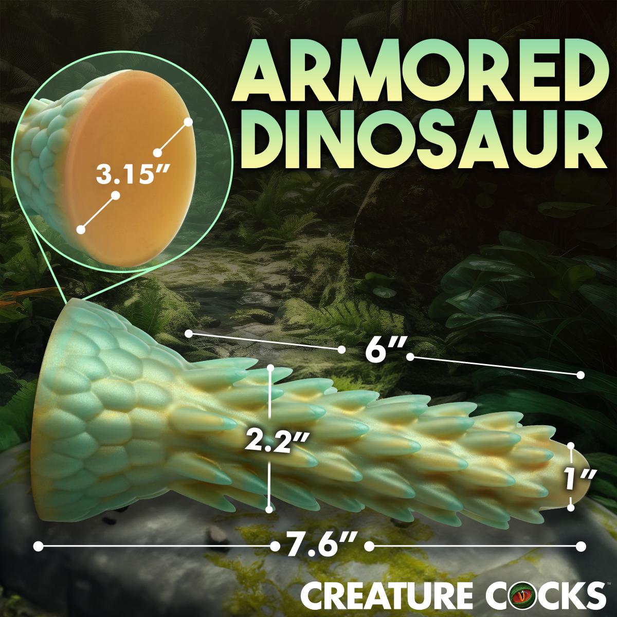 Stegosaurus Spiky Reptile Dildo - Green