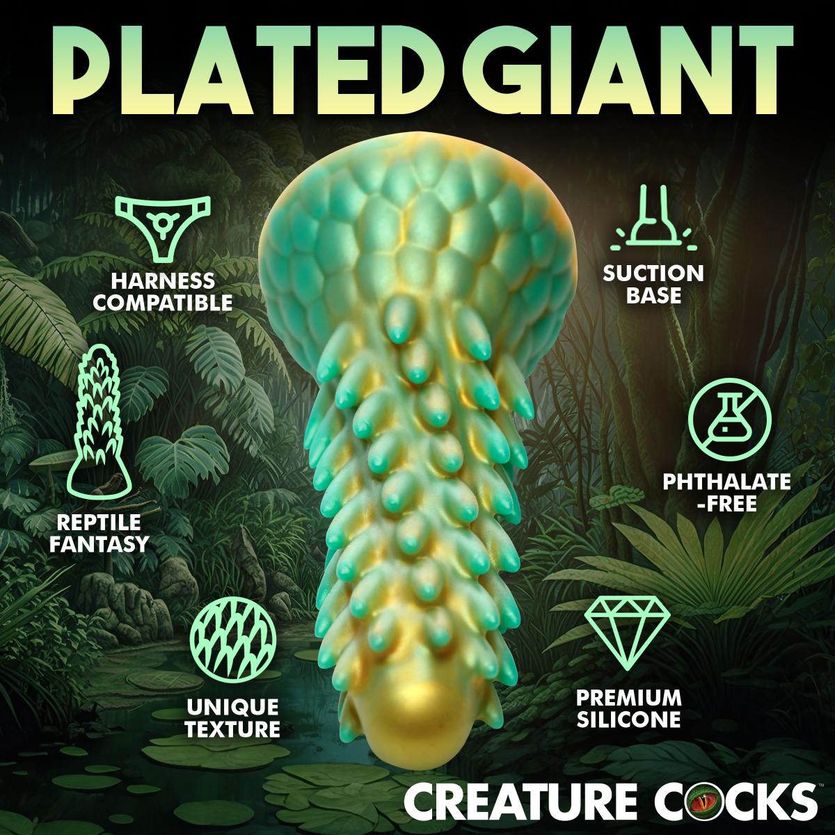 Stegosaurus Spiky Reptile Dildo - Green