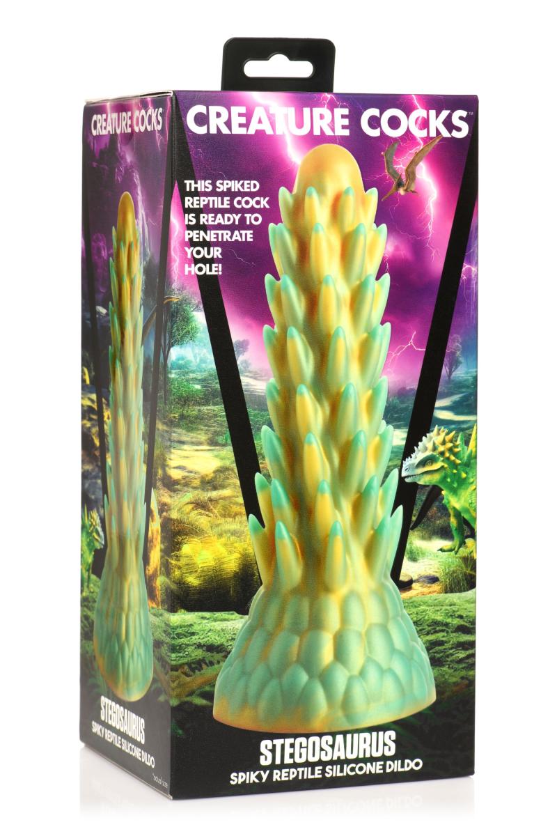 Stegosaurus Spiky Reptile Dildo - Green