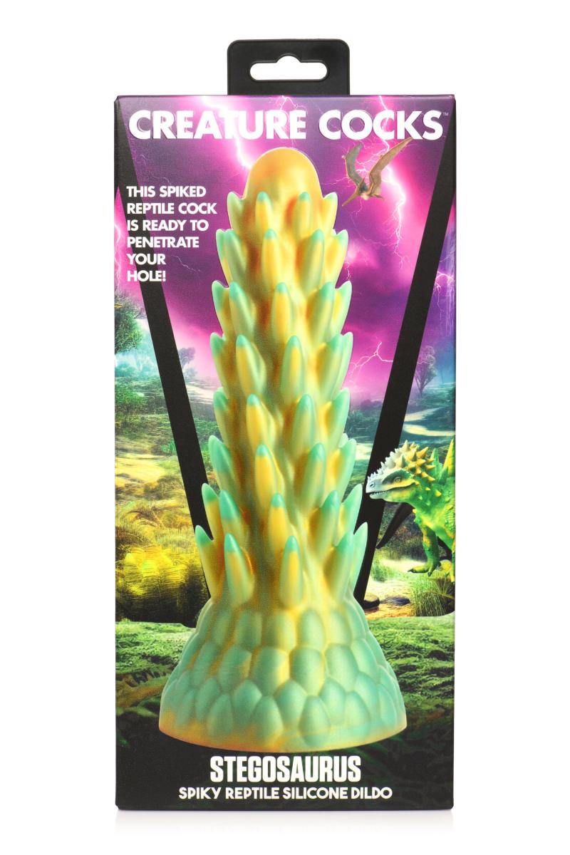 Stegosaurus Spiky Reptile Dildo - Green