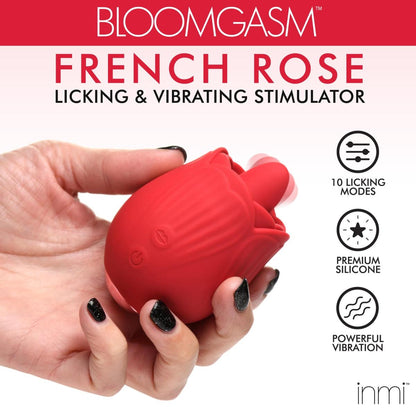 BLOOMGASM - French Rose Lik- en Vibratiestimulator - Rood